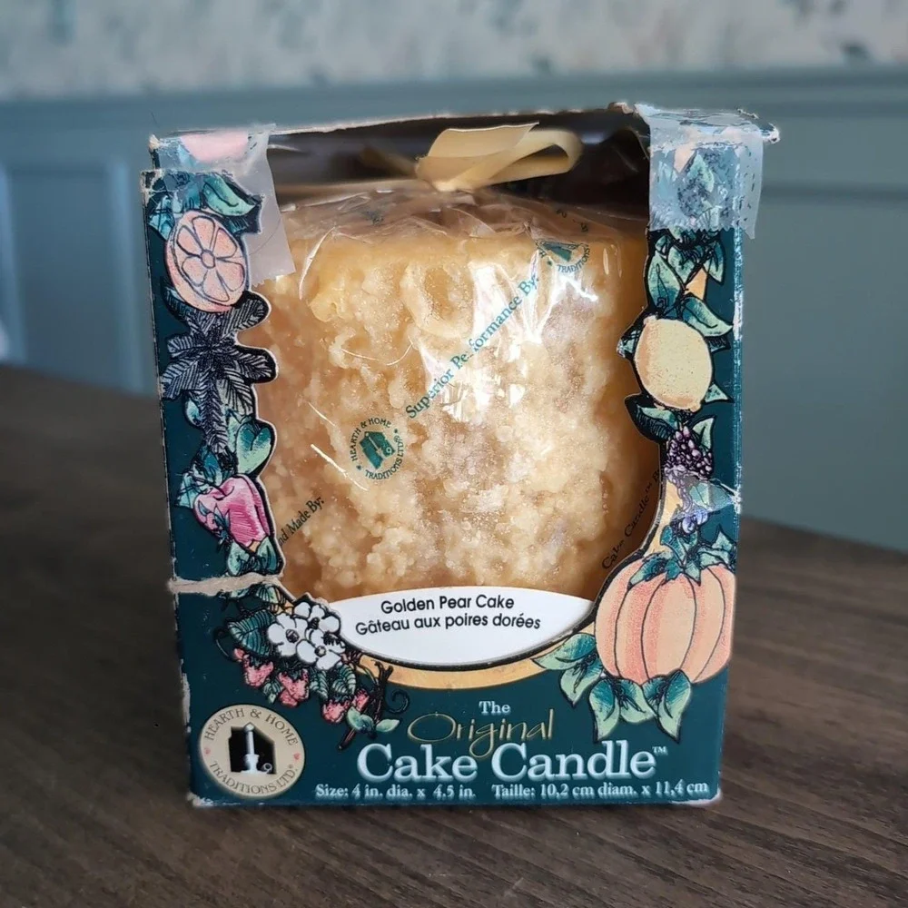 Lumi-Lite‎ The Original Cake Candle Hearth & Home Golden Pear Cake 2001 w/Recipe